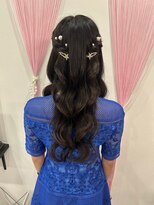 ベルグロー 北新地(BELLEGROW)&nbsp;パールハーフアップ｜梅田・北新地ヘアセット