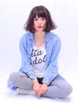 アトリエ エス atelier es HAIRDESIGN&nbsp;ハネボブ/ふんわりボブ/ダークトーン/チョコレートブラウン/小顔