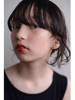 ミラバイグリーン(Mira by green)&nbsp;エアリーショート　X 黒髪【wavy】　perm　arrange　01