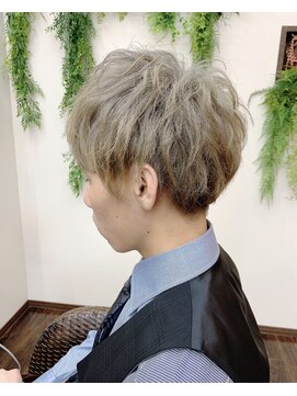 パチャールヘアー(PACAR HAIR) 2ブロックショート×グレージュ