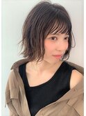 大人かわいいナチュラルボブ×ダークアッシュ