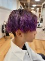 リッシュグランデ(riche GRANDE by CHANDEUR) メンズもダブルカラー!パープルヘア