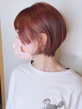 モリオフロムロンドン 原宿本店(morio from London) 【morio 原宿】個性派ショート　レッドブラウン　姫カット