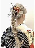 成人式 卒業式 振袖 袴 ヘアセット/アレンジ編み込み/西新井m