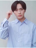 かき上げヘア　ニュアンスマッシュ　サイドパート　ビジネス