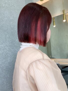 ロンド 表参道店(Lond) Lond表参道【伊杏】春インナーカラーはピンクで決まり！ ボブ