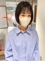 ラミエ バイ メルト 吉祥寺(lamie by melt)&nbsp;"久保田"まとまるミニボブシースルーバング顔まわり前髪カット