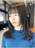 グレージュカラーグレーベージュレイヤーロング_ba472881