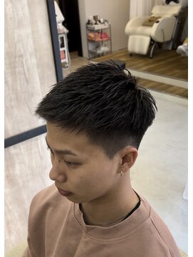メンズギフト(men's GIFT) 短髪刈り上げアップバングベリーショート
