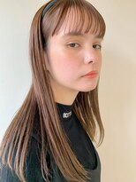 グリーン 町田(green)&nbsp;【Long】ブリーチなしダブルカラー/ミルクティーベージュ