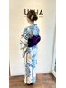 ゆかた着付け＆ヘアアレンジ￥6000 必ず持ち物のご確認をお願いいたします。