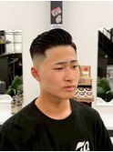 一宮メンズ七三フェードクラシックバーバーサイドパート大人ヘア