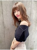アンブレラカラー/こなれミディ/ウェーブパーマ/前髪/錦糸町