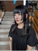 インナーカラー/デザインカラー/姫カット/ステップカット
