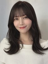 ローネス ギンザ(LONESS ginza)&nbsp;大人ミディアムレイヤーオリーブグレージュ秋カラー秋ヘアー銀座