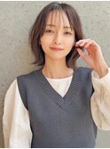 メルティカラー×小顔くびれミディアムレイヤー