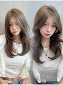レイヤーカット/韓国レイヤー/韓国ヘア/顔まわり/似合わせ