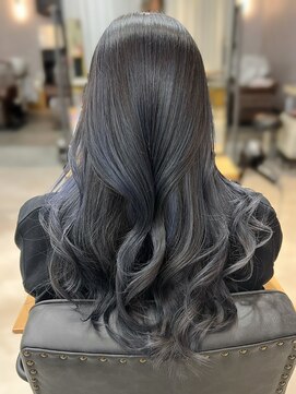 ハイライトブルージュブリーチカラーバレイヤージュグレージュ