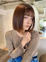 サンルーム(SUN room)&nbsp;切りっぱなしボブ縮毛矯正ボブぷつっとボブ