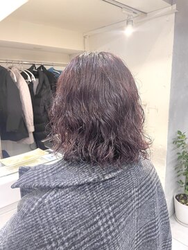 ネオリーブカフ 鶴ヶ峰店(Neolive caff) チェリーピンク レイヤーパーマ ダブルカラー