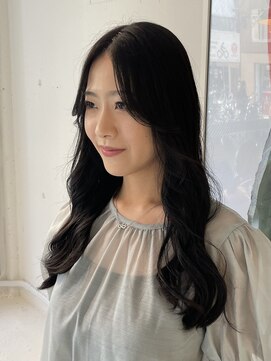 リタ(LITA) 【LITA】顔周りレイヤー 透け黒カラー 前髪なしロング 〇原田