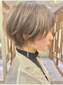 ブリーチハイライト髪質改善ダブルカラーレイヤーカット