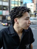 ブロートーキョーバーバーショップ 神田2nd(Bro Tokyo BARBERSHOP)&nbsp;ニュアンスパーマ マレットスタイルテーパーフェード