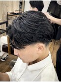メンズアクティブショート　センターパート