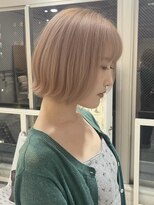 エンベール(EN VEIL)&nbsp;ペールピンクベージュ×切りっぱなしボブ