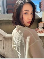 白髪ぼかしハイライト特化サロン　日々/Hibi 難波・心斎橋【ヒビ】&nbsp;艶のあるブラウンボブ