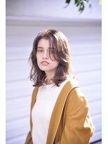 オルセン(OLSEN) 【BALLOON HAIR】グレージュ×フリンジバング×スポンテニアス