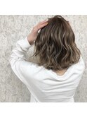 バレイヤージュ×ボブベース