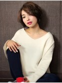■くせ毛風アシンメトリーコンサバ大人ボブM.SLASH元町22-4★