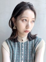 アルバム 銀座(ALBUM GINZA) 外ハネミディ_ハイライトカラーセミウェットウェーブ_48050