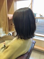 アドラーブル 長岡新保店(adorable)&nbsp;オリーブグレージュ×ぱつっと外ハネボブ　10代20代30代