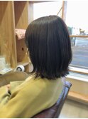 オリーブグレージュ×ぱつっと外ハネボブ 10代20代30代