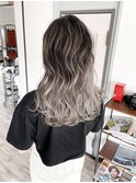 【CORS高崎】バレイヤージュグラデーション　シルバーグレージュ