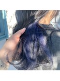 ☆暗髪×ブルーバイオレットインナーカラー☆10代20代30代40代