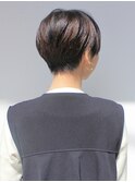 ショートレイヤー／ダークブラウン／表参道／40代50代