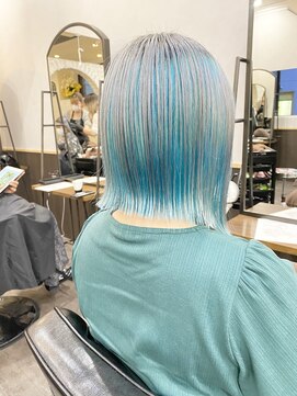 ルクスバイアフィナー(Luxo by Afinar) オーシャンブルーのアンブレラカラー