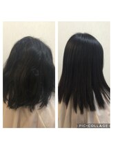 強いクセも自然なストレートに！！