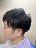 オールツーブロックマッシュ ショート ビジネスマン 学生、黒髪