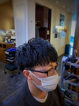 グッドマン バーバーショップ リョクチ(goodman barbar shop RYOKUCHI) 束感2ブロックマッシュ