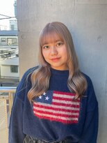 フルバングレッドブラウン似合わせカットカルマパーマ