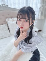 リルミー(Lilme) 可愛くなれる流し前髪×編み込みローツイン *Lilmeひめの*