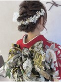 ヘアセット/振袖ヘア/着物ヘア/ふわふわシニヨン/シニヨンヘア
