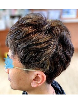 マニス(manis) メンズアッシュカラー×白髪ぼかし40代50代60代