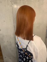 レニーバイエース(LANY by ACE)&nbsp;LANY横浜 切りっぱなしカット×オレンジブラウンカラー