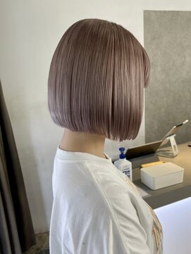 リムレスバイサンク 万代 新潟駅(LIMLESS by cinq) ミルクティーベージュダブルカラーグレージュカラーハイライト