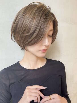 ロンドエニカ 大宮(Lond enika) 黒髪ボブルフネビージュ小顔ワンレンスペインカール